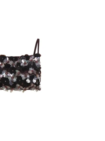 P.a.r.o.s.h Sequined Cropped Tank Top In Multi