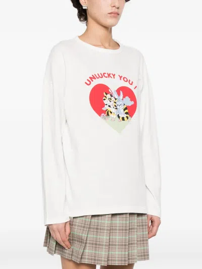 Kenzo Graphic-print T-shirt In White