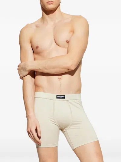 Dsquared2 Logo-waistband Boxers In Neutral