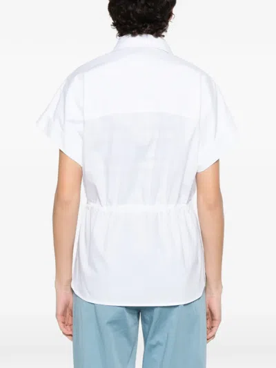 Panicale Drawstring Pocket Shirt In White