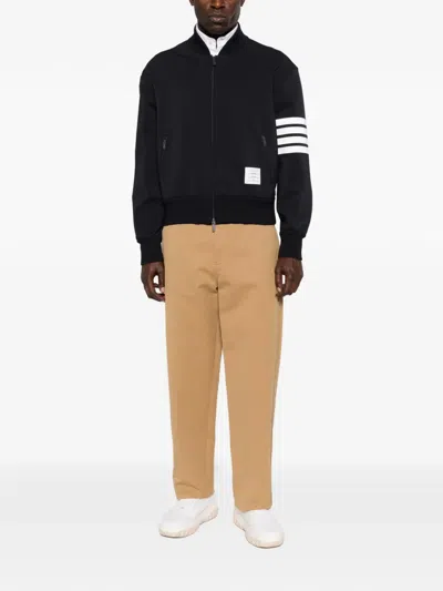 Thom Browne Classic Loopback 4-bar Bomber Men In Blue
