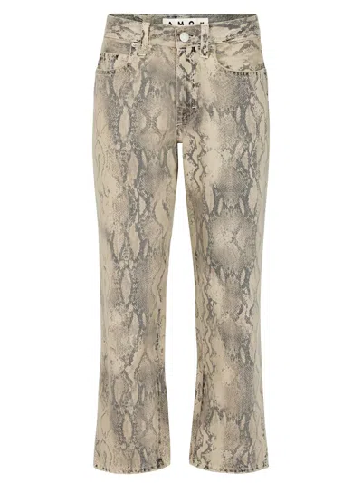 Amo Billie Python Jean In Cloud Grey In Neutral