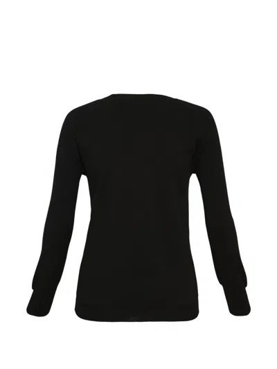 Stella Mccartney Womens Black Logo-embroidered Compact-knit Top In Black