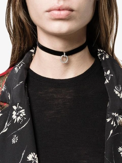 Shop Dannijo Black Vix Velvet Choker