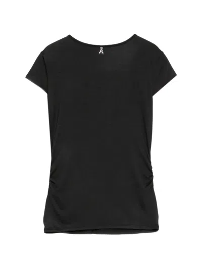 V领垂坠莫代尔T恤