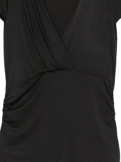 V领垂坠莫代尔T恤