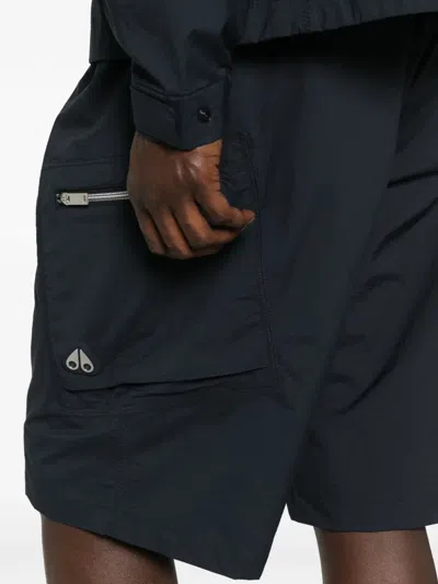 Moose Knuckles Topflight Cargo Shell Shorts In Blue