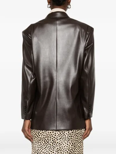 Eraldo Double-breasted Blazer In Brown