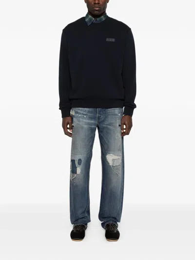 Givenchy Logo-patch Sweatshirt In Blue