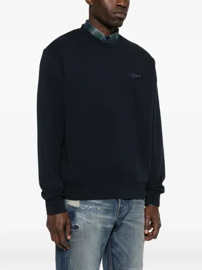 Givenchy Logo-patch Sweatshirt In Blue