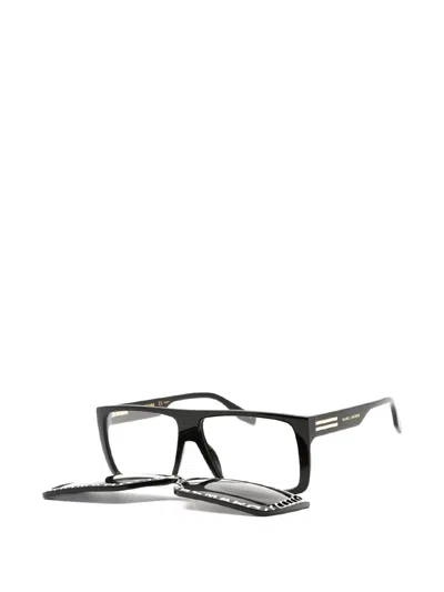 Marc Jacobs Pattern Full-rim Glasses In Black