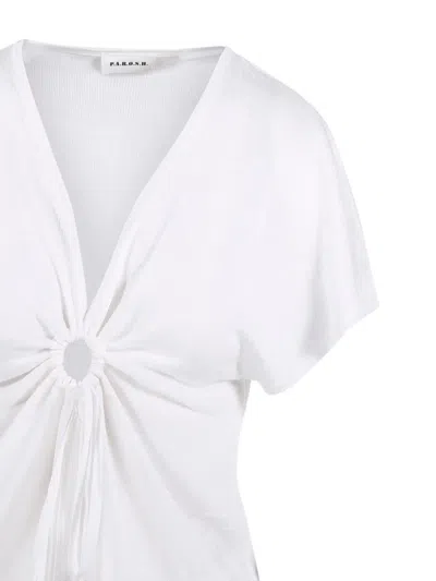 P.a.r.o.s.h . Babygirl Ring Detail Top In White