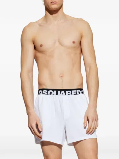 Dsquared2 Logo-waistband Boxers In White
