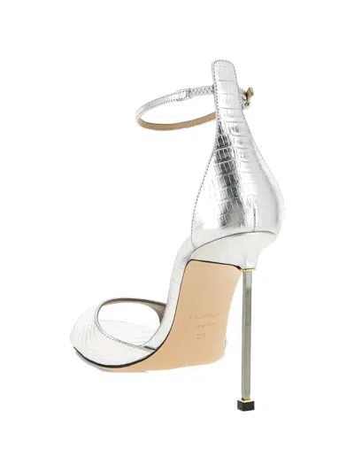 Tom Ford Women Silver Leather Heels, 7.5 Luxury Pumps & Heels For Women Darveys In Silver