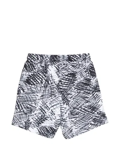 Msgm Logo-embroidered Shorts In Multi