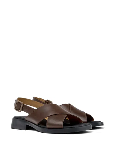 Camper Dana X-strap Sandal In Brown