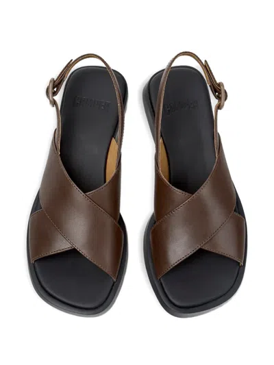 Camper Dana X-strap Sandal In Brown