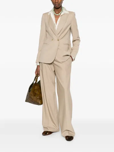 Forte Forte Double-breasted Jacket In Gold