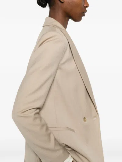Forte Forte Double-breasted Jacket In Gold