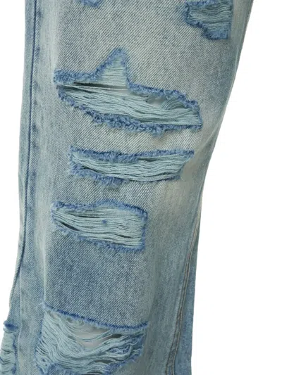 Who Decides War Belt-loop Distressed Jeans In Blue