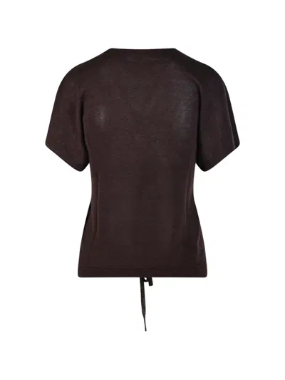 P.a.r.o.s.h Tie-waist Top In Multi