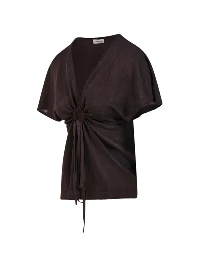 P.a.r.o.s.h Tie-waist Top In Multi