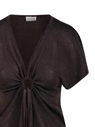 P.a.r.o.s.h Tie-waist Top In Multi