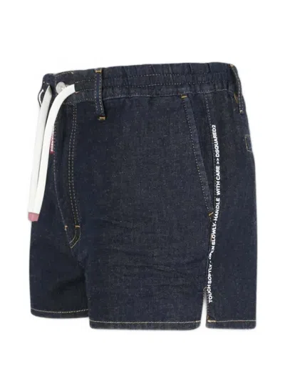 Dsquared2 Belt-loops Drawstring Shorts In Black