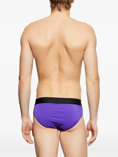 Dsquared2 Logo-waistband Swimming Trunks In Blue