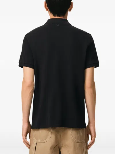 Ami Alexandre Mattiussi Black Cotton Short Sleeves Ami De Coeur Polo Shirt Black