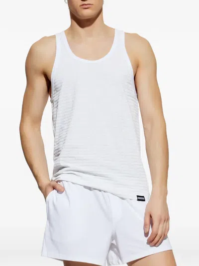Dsquared2 Logo Pattern Vest In White