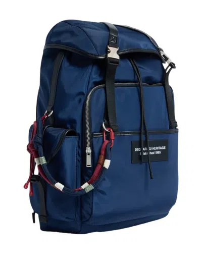 Dsquared2 Heritage Backpack In Blue