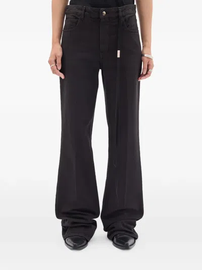 Ann Demeulemeester Belt Loop Jeans In Black