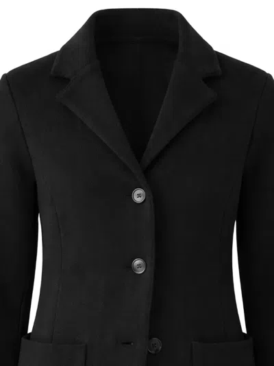 Patrick Assaraf Front-pocket Button Blazer In Black