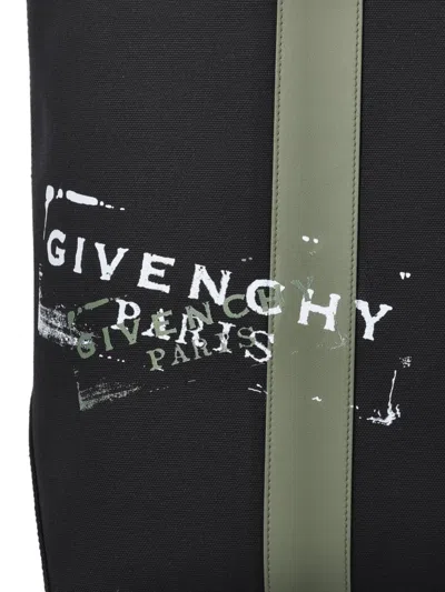 Givenchy Large Canvas Tote Bag Rectangular Handles In Black