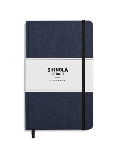 Shinola Medium Hard Grid Journal In Blue