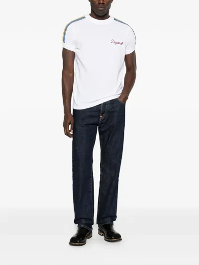 Dsquared2 Striped T-shirt In White