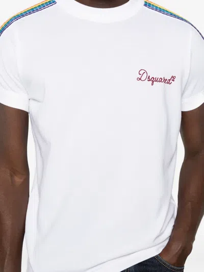 Dsquared2 Striped T-shirt In White