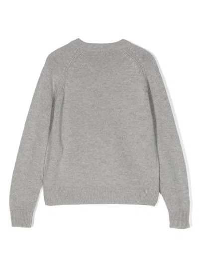 Il Gufo Tree Wool Sweater In Gray