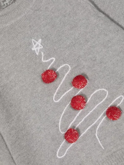 Il Gufo Tree Wool Sweater In Gray