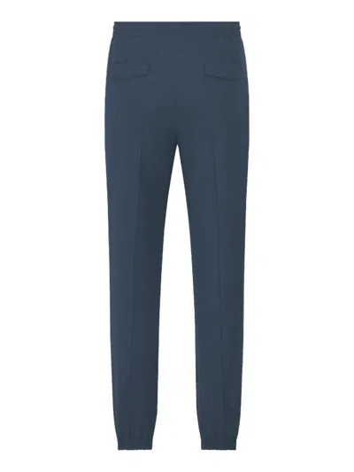 Dior Wool Blend Pants In Blue