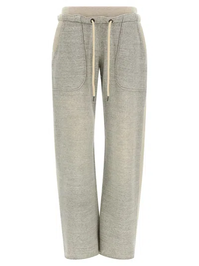 R13 Drawstring Panel Track Pants In Gray