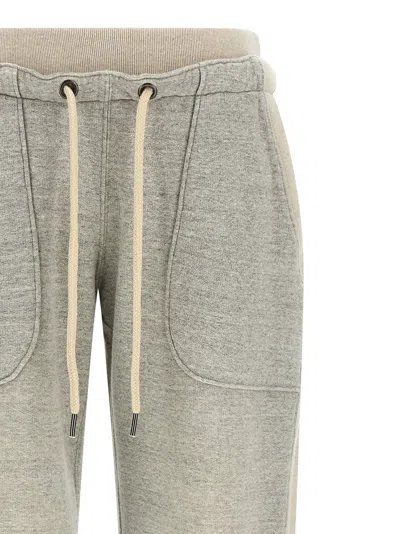 R13 Drawstring Panel Track Pants In Gray