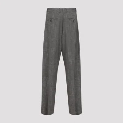 Phoebe Philo Drop Checkered Tailored Pants In Gray