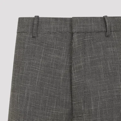 Phoebe Philo Drop Checkered Tailored Pants In Gray