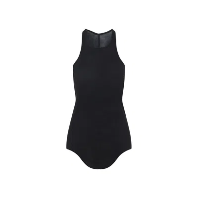 Rick Owens Basic Rib Tank Top In Black