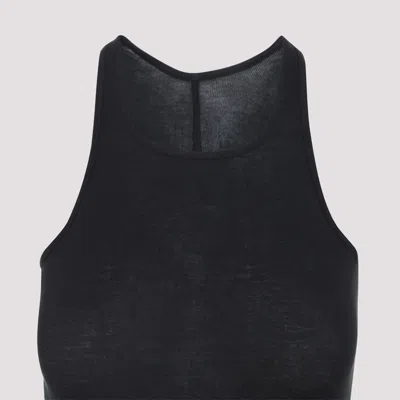 Rick Owens Basic Rib Tank Top In Black