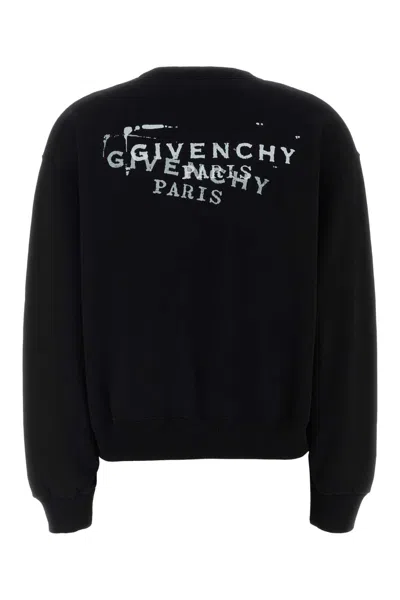 Givenchy Women Logo Brushed Fabric Sweatshirt In Black