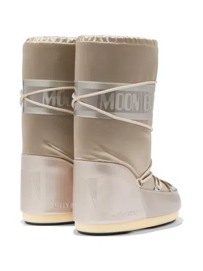 Moon Boot Logo Boots In Neutral