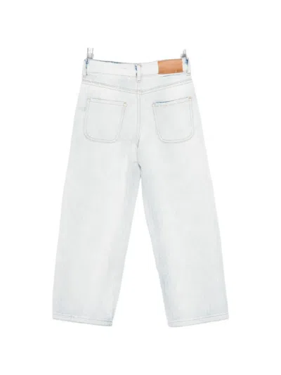 Msgm Logo-detail Jeans In Blue